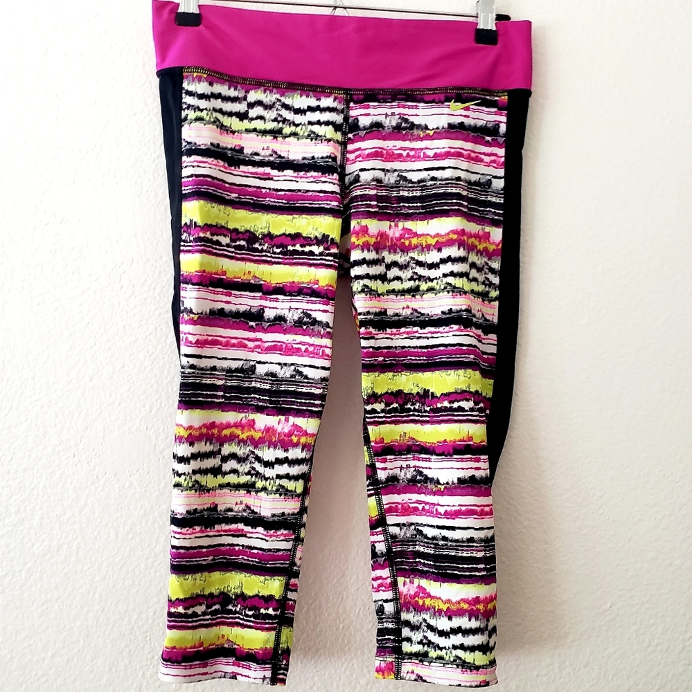 Nike Striped Bold colors Activewear Leggings Capri